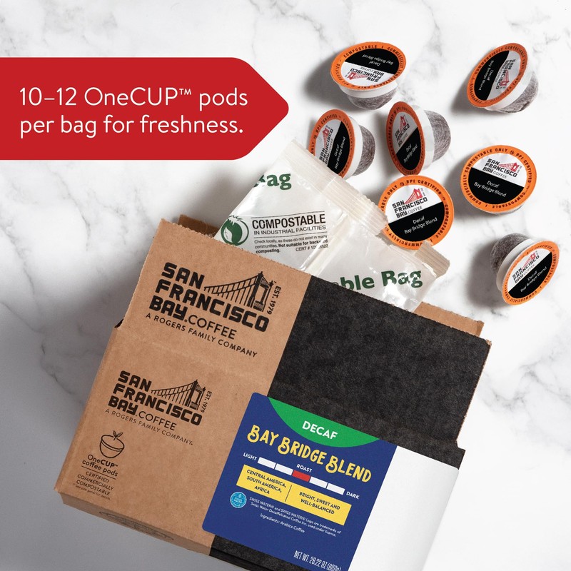 San Francisco Bay Compostable Coffee Pods - DECAF Bay Bridge