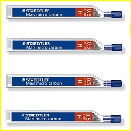 STAEDTLER Mars micro carbon 250 0.5mm H - Pencil lead refills - 4 Tubes / Packs (48 Leads) H