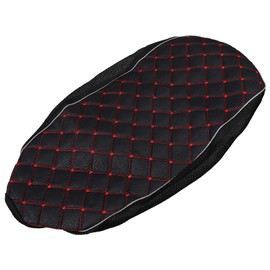 Black Motorcycle Scooter Seats Cover, Breathable Anti-Slip Cushion Moped Seat Cover 3D Spacer Mesh Fabric L for Motorbike