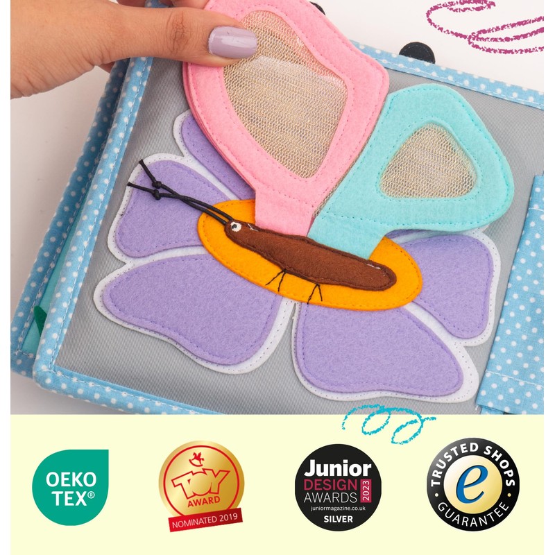 Jolly Designs® Premium Quiet Book Kleine Biene für Babys und