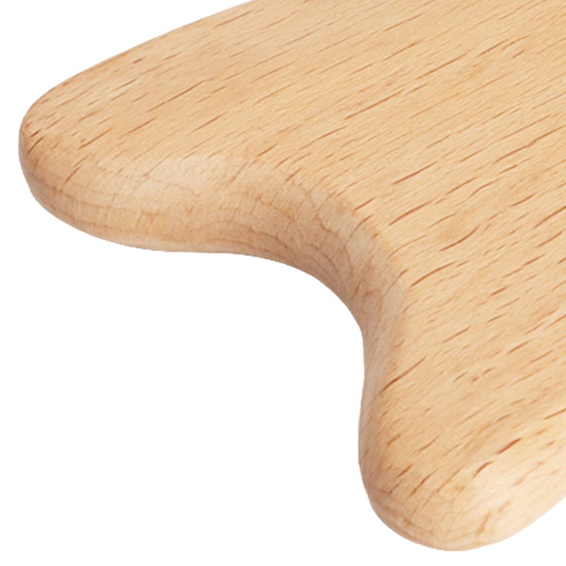2Pcs Wooden Gua Sha Board Fish Shape Polished Beech Sturdy