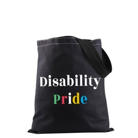 JXGZSO Disability Rights Tote Bag Disability Pride Shoulder Bag Disability Pride Month Gift Disability Rights Merchandise (Disability Pride Tote CA)