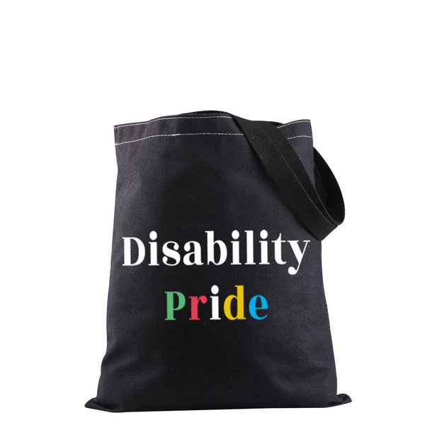 JXGZSO Disability Rights Tote Bag Disability Pride Shoulder Bag Disability