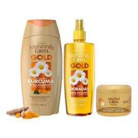 Kit Aclarante Grisi Crema Facial Shampoo Curcuma Loción