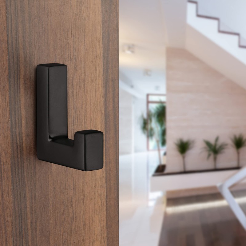 Gedotec Quadro Designer Coat Hook Square Coat Hook Matt Black