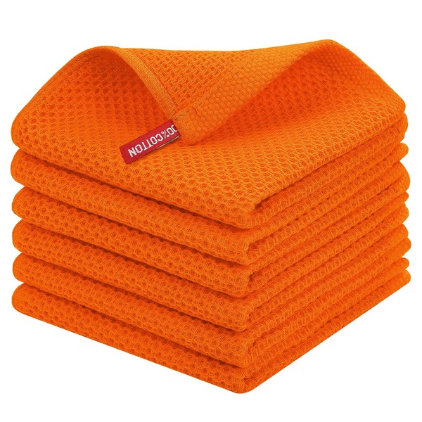 Homaxy 100% Cotton Waffle Weave Kitchen Dish Cloths, Ultra Soft