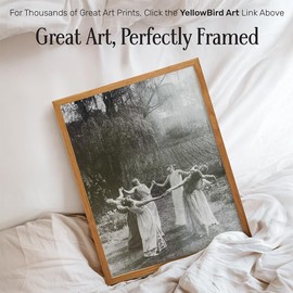 Witchy Pagan Wall Art & Decor FRAMED - LARGE 11x14 Witch Coven - Wiccan Wicca Decor - Gift for Witchcraft and Black Magic Fans - Gothic Pagan Wall Art - Goth Room Decor - Creepy Scary Vintage Picture