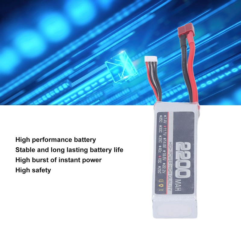 High Rate Lithium Battery Professional 11.1V 3S 2200mAh 45C RC