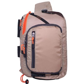 Kylebooker Fly Fishing Sling Packs Fishing Tackle Storage Shoulder Bag (Khaki)