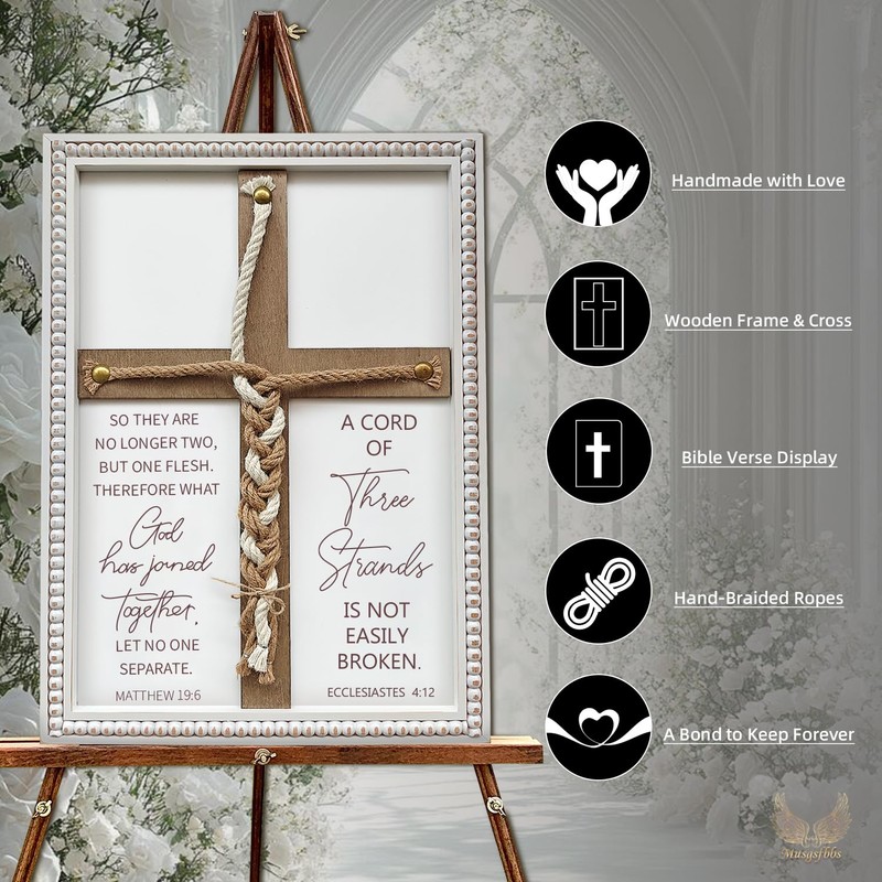 Musgsfbbs A Cord of Three Strands Wedding Ceremony Sign 16×22
