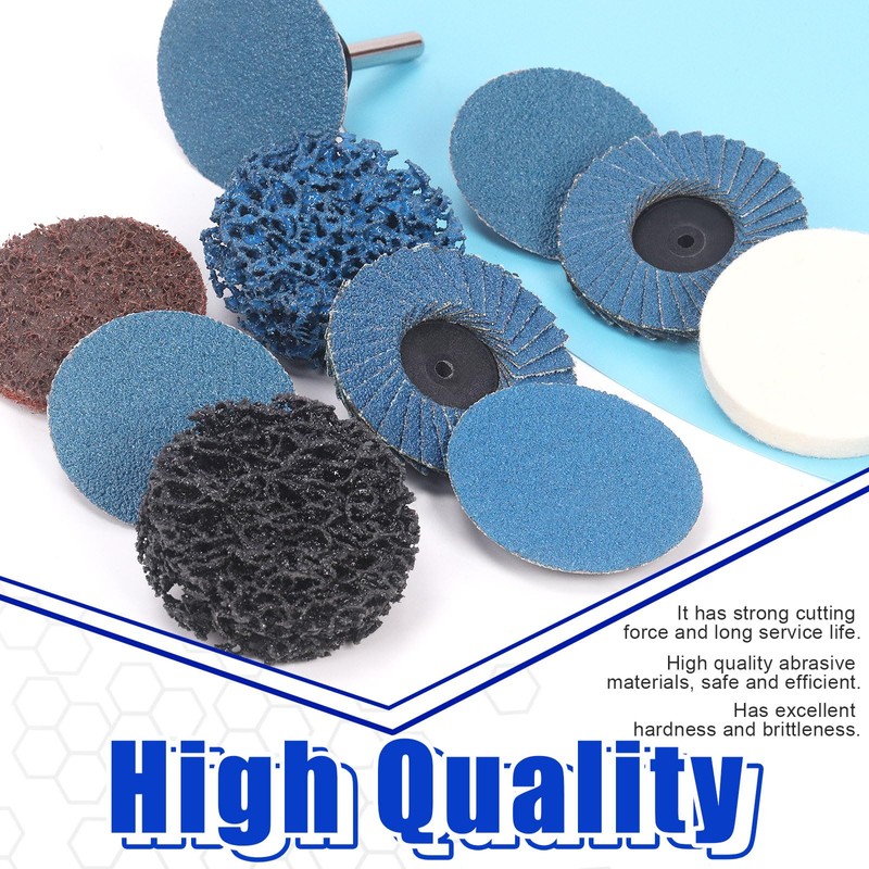 Glarks 30Pcs Sanding Discs Assortment Kit, 2 Inch Quick Change