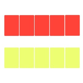 Pack of 10 Referee Cards, Red Card, Yellow, Umbrella, Set, Waterproof and Robust Football for Sports Events, Sports Day, Rfootball Referee, Eferee, Football Games, Football Fan Scorebooks, Cards