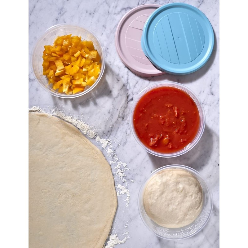 RoyalFay Piccolo Pizza Ball Box with Lid, Pizza Dough Balls,