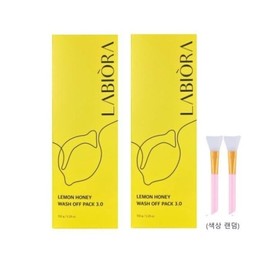 Raviora Bae Jong-ok Lemon Honey Pack 3.0 Season 3 Lemon Honey Wash-Off Pack 150g 2 packs + 2 spatulas (color random) / 라비오라 배종옥 레몬꿀팩 3.0 시즌3 레몬허니 워시오프팩 150g 2개 + 스파출러 2개(색상랜덤)