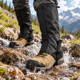 Waterproof Hiking Leg Gaiters for Snow, Sand and Mud Protection, Outdoor Boot Covers for Camping, Skiing and Trekking