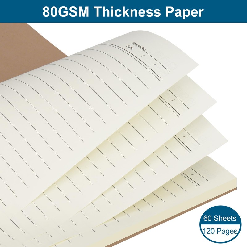 ZCZN A5 Lined Notebook, 6 Pack Spiral Notebook for School,