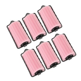 WOONEKY 6pcs Self Grip Hair Rollers Soft Foam Rollers for Blowout Look Curlers for Women Salon Hairdressing Tools