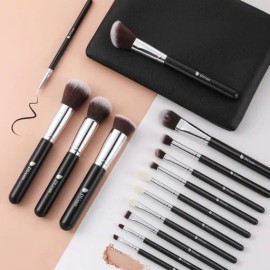 Ducare Set De 15 Brochas Classic Black Con Porta Brocha Negro