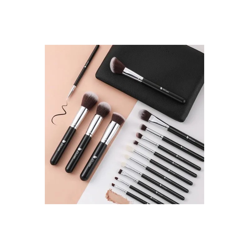 Ducare Set De 15 Brochas Classic Black Con Porta Brocha