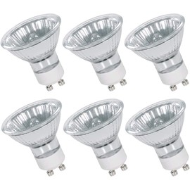 Comyan GU10 Halogen Bulbs 35W 230V GU10 Halogen Spotlight Bulbs 2800K Warm White 40° Beam Angle GU10 Bulbs for Ceiling Lights Dimmable - 6Pack
