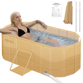 47 Inches Portable Collapsible Bathtub for Adult, Foldable Bathtub for Shower, Portable Shower Bath Tub for Adults, Suitable for Home and Outdoor