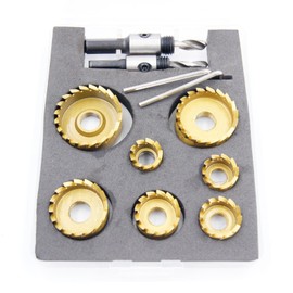 Metal hole saw set LAIWEI M35 7PCS metal hole cutter kit, 7 hole saw sizes: 16 18 20 22 28 30 32 35mm, for metal drilling