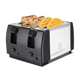 Complete Cuisine CC-TST4000 4-Slice Toaster, 1,300-Watt Electric Toaster with 4 Slots
