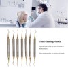 7 Pieces Teeth Plaque Remover Kit Multiple Shapes Metal Cleaning