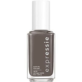 Essie Expressie Esmalte de uñas vegano de secado rápido, No Time For Local, gris apagado, 0.3 onzas                                                   