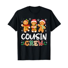 Cousin Crew Christmas Pajama Shirt Gingerbread Man T-Shirt