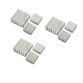 Aihasd Set of 3 Aluminium Heatsinks in Various Sizes for Raspberry Pi Model A + B - for Sticking on