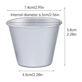 Ragyzity 6pcs Pudding Moulds, Aluminum Muffin Tin Dariole Moulds Egg Tart Mold Nonstick Panna Cotta Mould, Mini Pudding Basins Egg Tart Cupcake Mould for Kitchen DIY Cooking