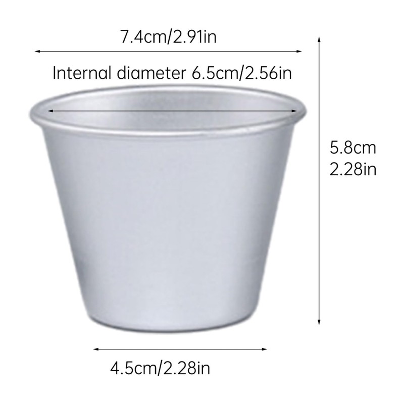 Ragyzity 6pcs Pudding Moulds, Aluminum Muffin Tin Dariole Moulds Egg