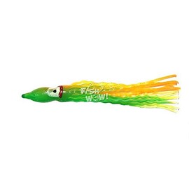 30pcs 5" Squid Skirt Crinkle Hoochies 13cm Wavy Octopus Fishing Soft Lure 6-Color Set