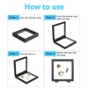 DEALSGOGO 2pcs Seashell holder, 3D Floating Seashell Display Box, Transparent