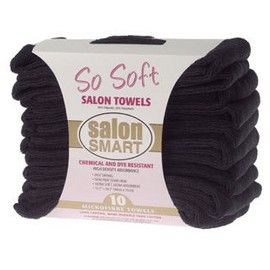 Salon Smart So Soft Microfibre Salon Towels 10 Pk - Black