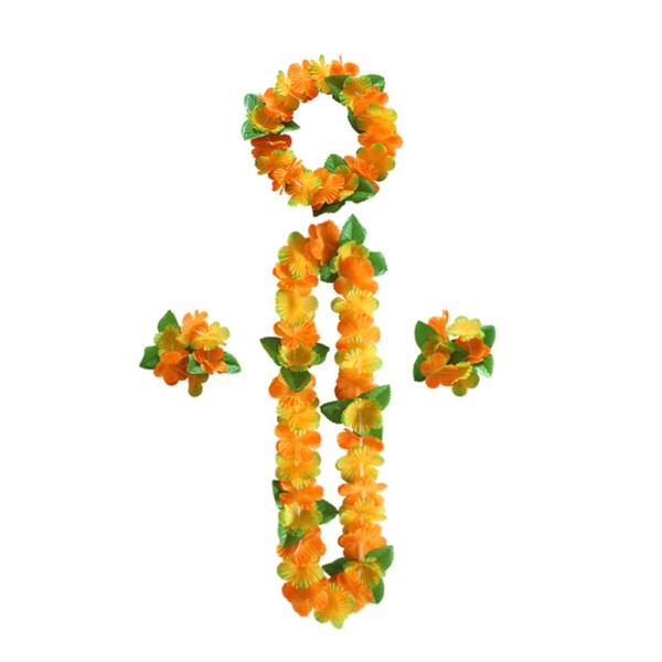 duoyif Hawaiian Necklaces, Hawaiian Flower Chain, Flower Chain, Hair Band,