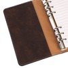 A6 PU Leather Notebook Loose Leaf 6 Ring Binder for