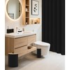 22Pcs Matte Black Bathroom Accessories Set Shower Curtain Decor Kit
