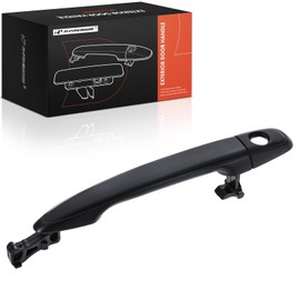 A-Premium Front Driver or Passenger Side Exterior Door Handle with Keyhole Compatible with Toyota Tacoma 2005-2010, Smooth Black, Replace# 69217-AE020-C1, 69217-28010-C1