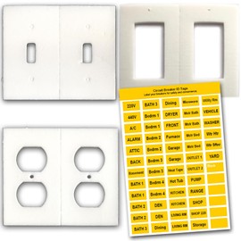Label Home Gasket Outlet & Light Wall Plate Foam Draft Stopper + Circuit Breaker Sheet (Gasket Mix)