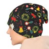 Christmas Theme Beanie Hats Snowflake Knitted Hats Slouchy Elastic Skull