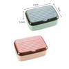 2 Pack Plastic Soap Holder with Drain Tray & Lid,Waterproof