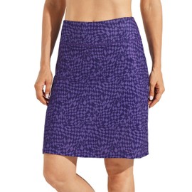 Willit Women's 20" Knee Length Skorts Skirts Golf Tennis Skirts Modest Athletic Casual Skorts with Pockets UV Protection Checkered XL