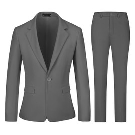 Women's Suits for Work Professional Womens Suits 2 Piece Set Business Suit for Women Grey M