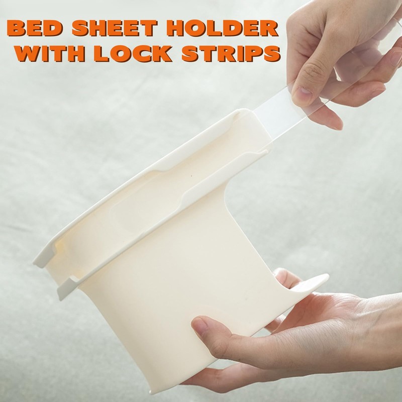 WEILONGB Bed Sheet Holder,Bed Sheet Holder With Lock Strips,Bed Sheet