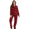 #followme Mens Printed Fleece Family Pajamas, Buffalo Plaid, Large