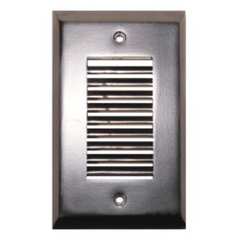 Diodesy- Step Light Cover Plate with Oil-Rubbed Bronze Vertical Louver Precision Cast Aluminium Faceplate Indoor or Outdoor Use for Stair Deck Fence Pathway Yard (Step Light Engine Sold Separately)