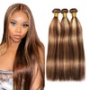 Ombre Bundles P427 Human Hair Bundles Honey Brown Straight Bundle