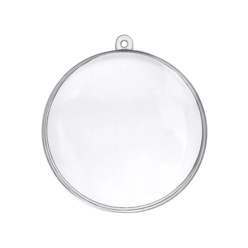 Homeford ESC08 Fillable Plastic Clear Oval Ornament, 4-1/4-inch, 12-count